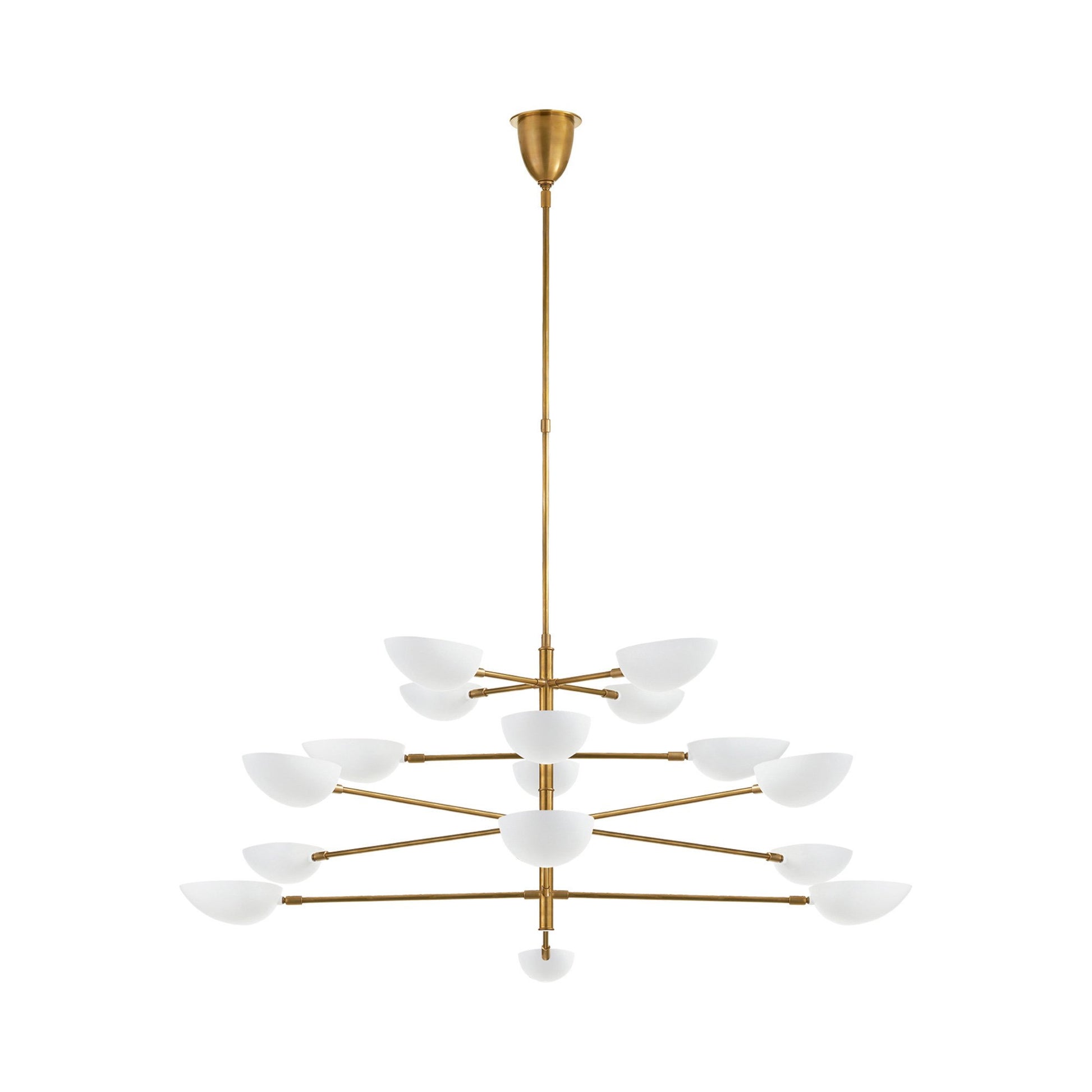 Graphic Grande Chandelier in 4-Tier/White.
