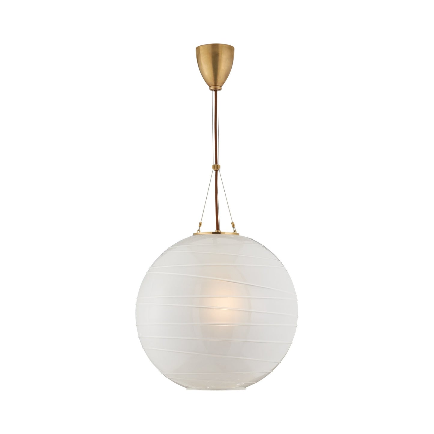 Hailey Pendant Light in Natural Brass.