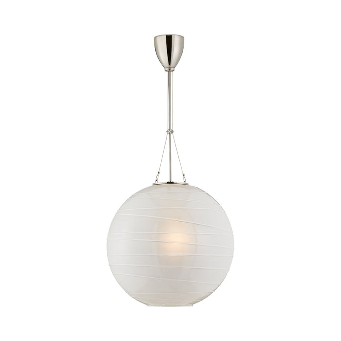 Hailey Pendant Light in Polished Nickel.