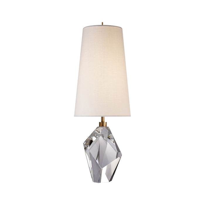 Halcyon Table Lamp in Crystal/Linen.