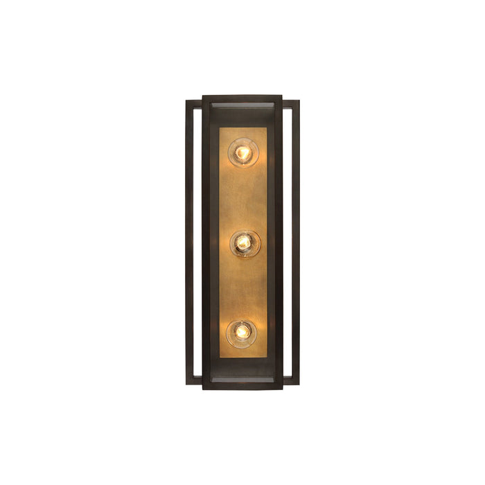 Halle LED Vanity Wall Light in Bronze/Hand-Rubbed Antique Brass (Small).
