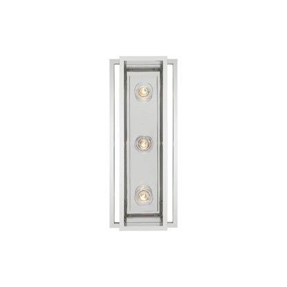 Halle LED Vanity Wall Light in Polished Nickel (Small).