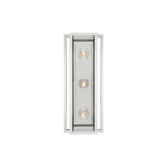 Halle LED Vanity Wall Light in Polished Nickel (Small).