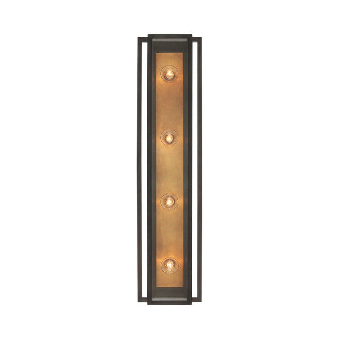 Halle LED Vanity Wall Light in Bronze/Hand-Rubbed Antique Brass (Large).