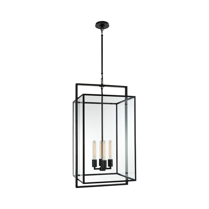 Halle Outdoor Pendant Light in Aged Iron (Large).