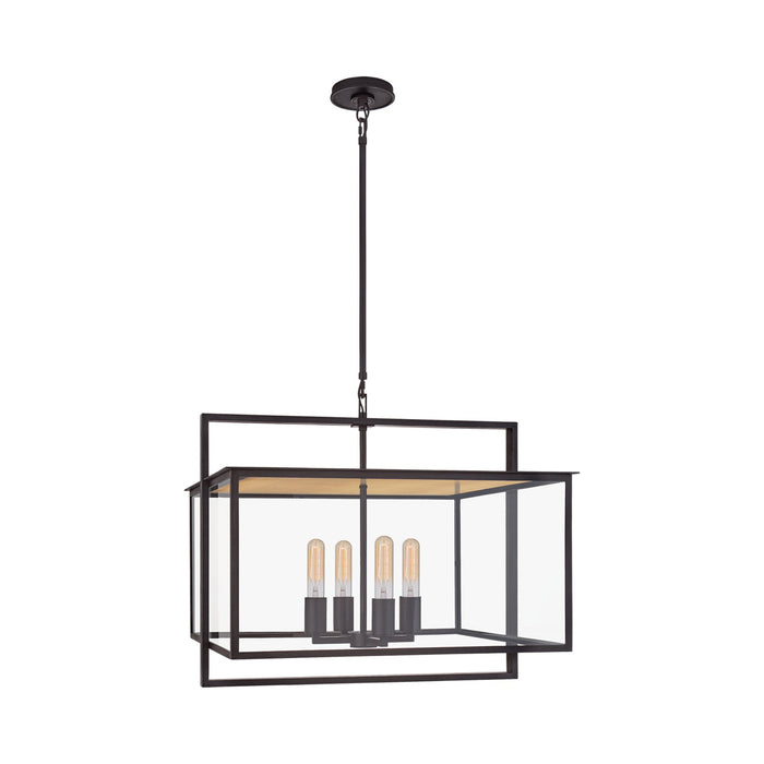 Halle Outdoor Pendant Light in Aged Iron (Wide).