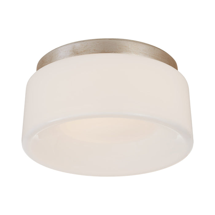 Halo Solitaire LED Flush Mount Ceiling Light in 2.88-Inch/Burnished Silver Leaf.
