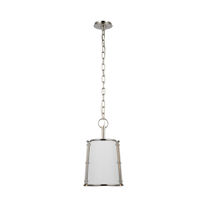 Hastings Pendant Light in White/Polished Nickel (Small).