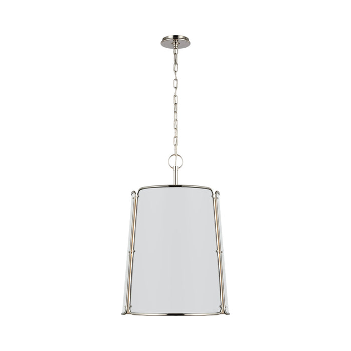 Hastings Pendant Light in White/Polished Nickel (Large).