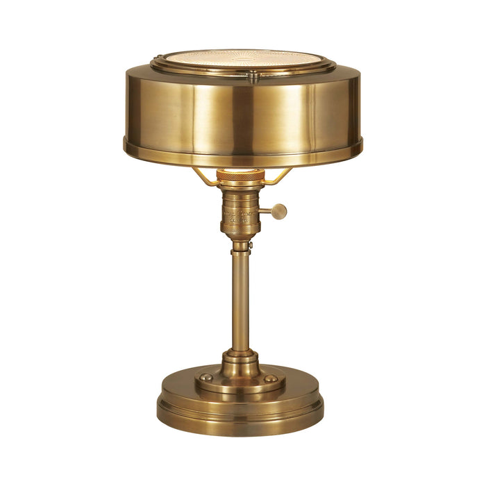 Henley Task Lamp in Hand-Rubbed Antique Brass.
