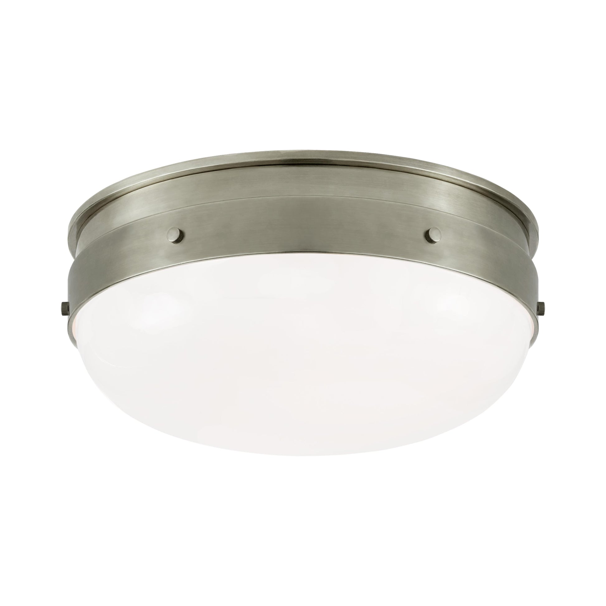 Hicks Flush Mount Ceiling Light in Antique Nickel (Medium).