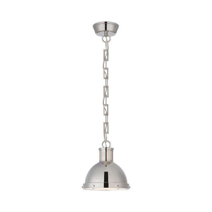 Hicks Pendant Light in Dome/Polished Nickel (Small).