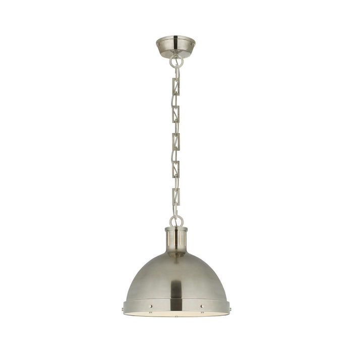 Hicks Pendant Light in Dome/Antique Nickel (Large).
