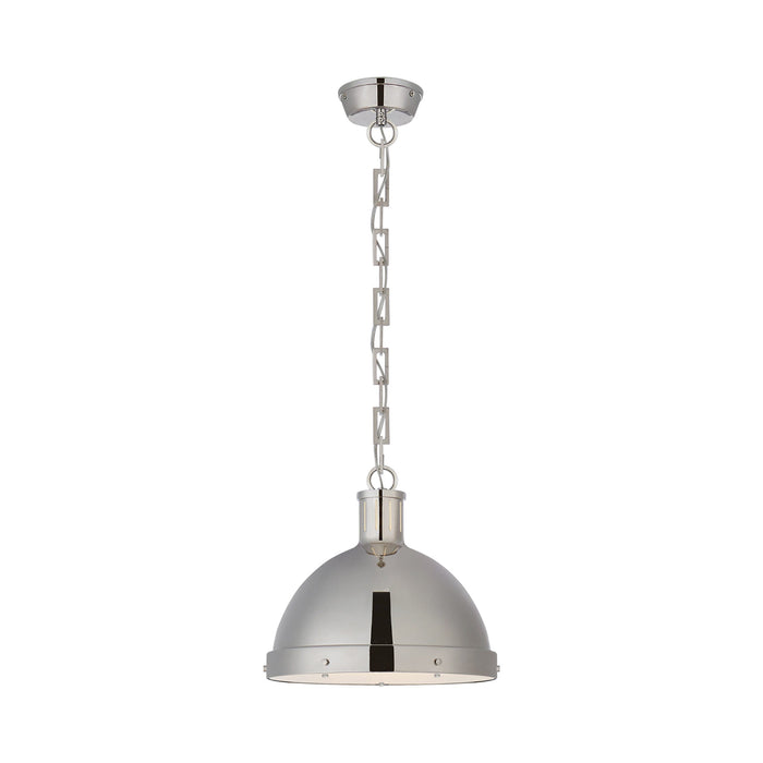 Hicks Pendant Light in Dome/Polished Nickel (Large).