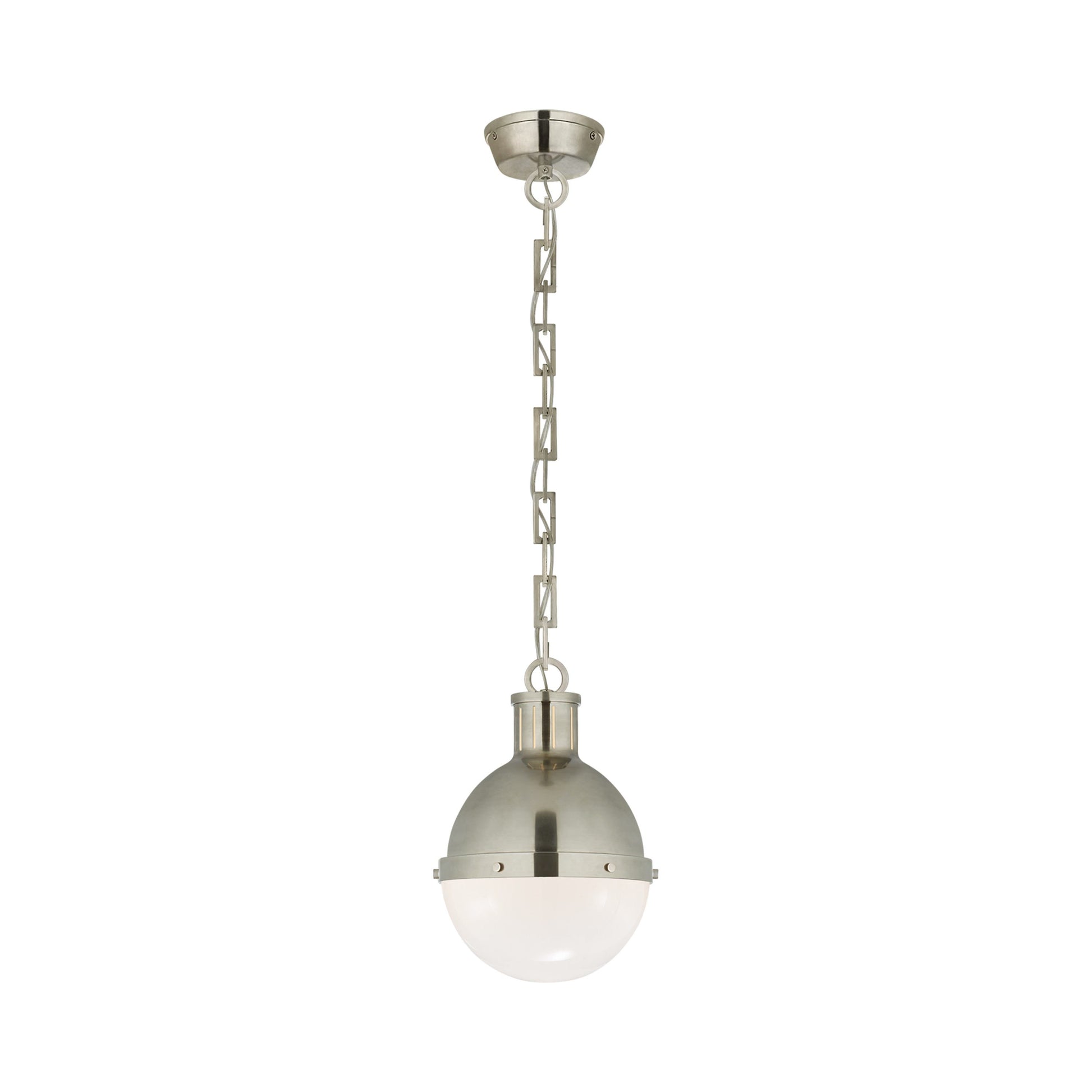 Hicks Pendant Light in Captured Globe/Antique Nickel (Small).