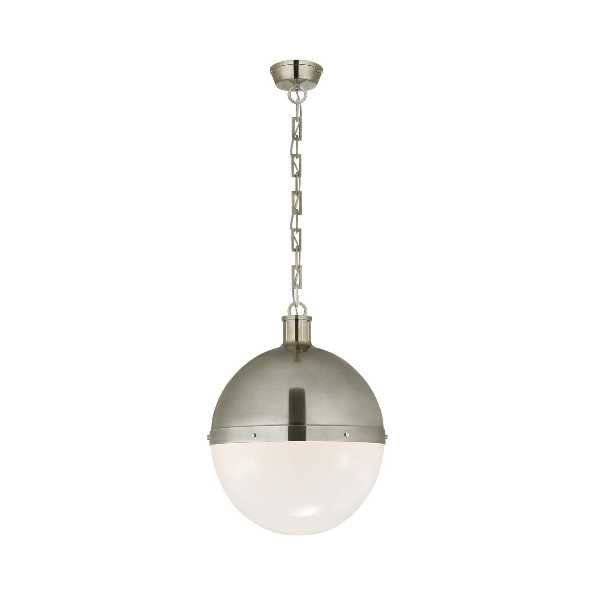 Hicks Pendant Light in Captured Globe/Antique Nickel (X-Large).