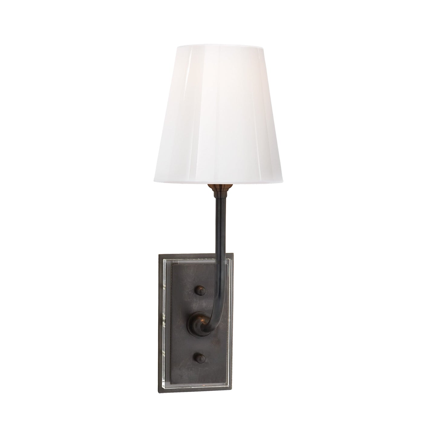 Hulton Wall Light in Bronze (White Glass/Small).