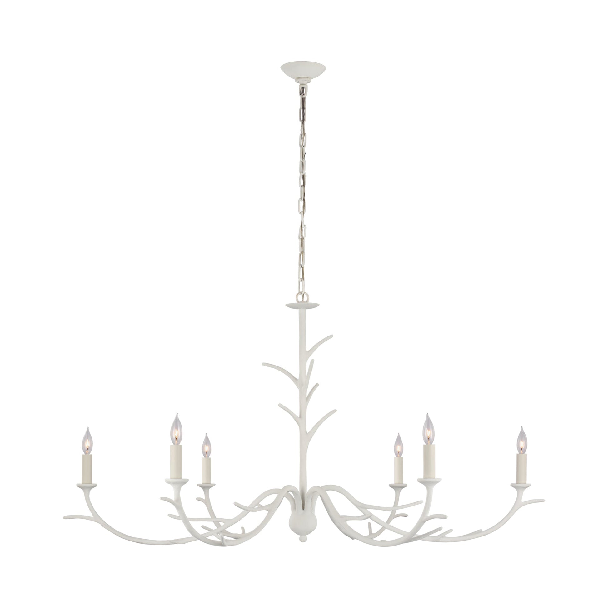 Iberia Chandelier in Plaster White Leaf.