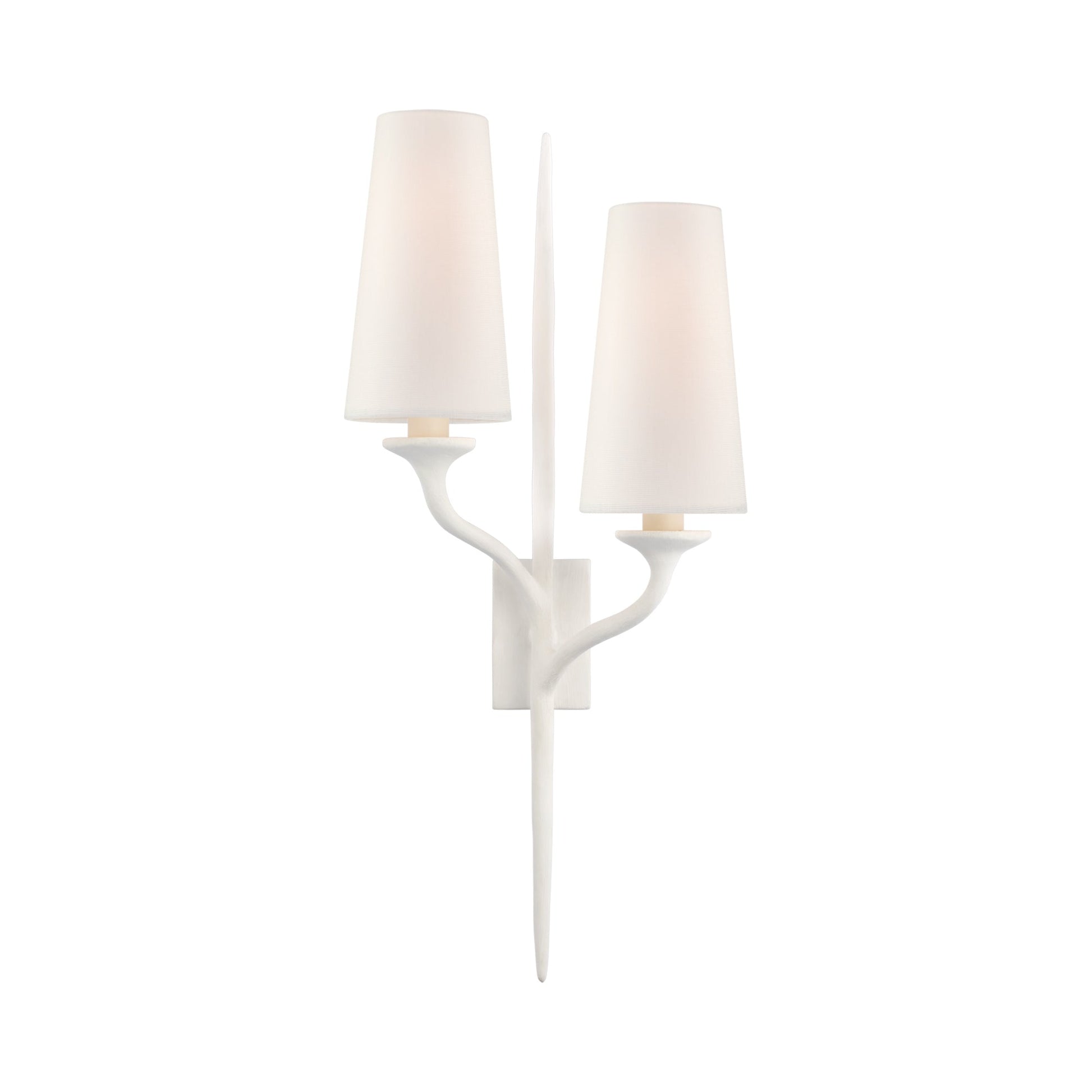 Iberia Double Wall Light in Plaster White (Left).