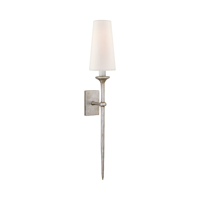 Iberia Wall Light in Burnished Silver Leaf.