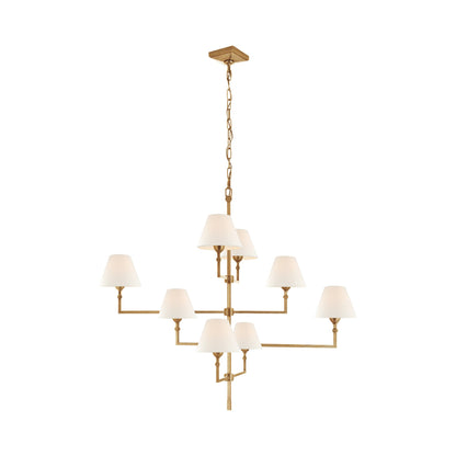 Jane Chandelier in Hand-Rubbed Antique Brass.