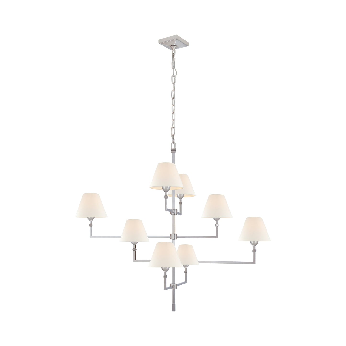 Jane Chandelier in Polished Nickel.