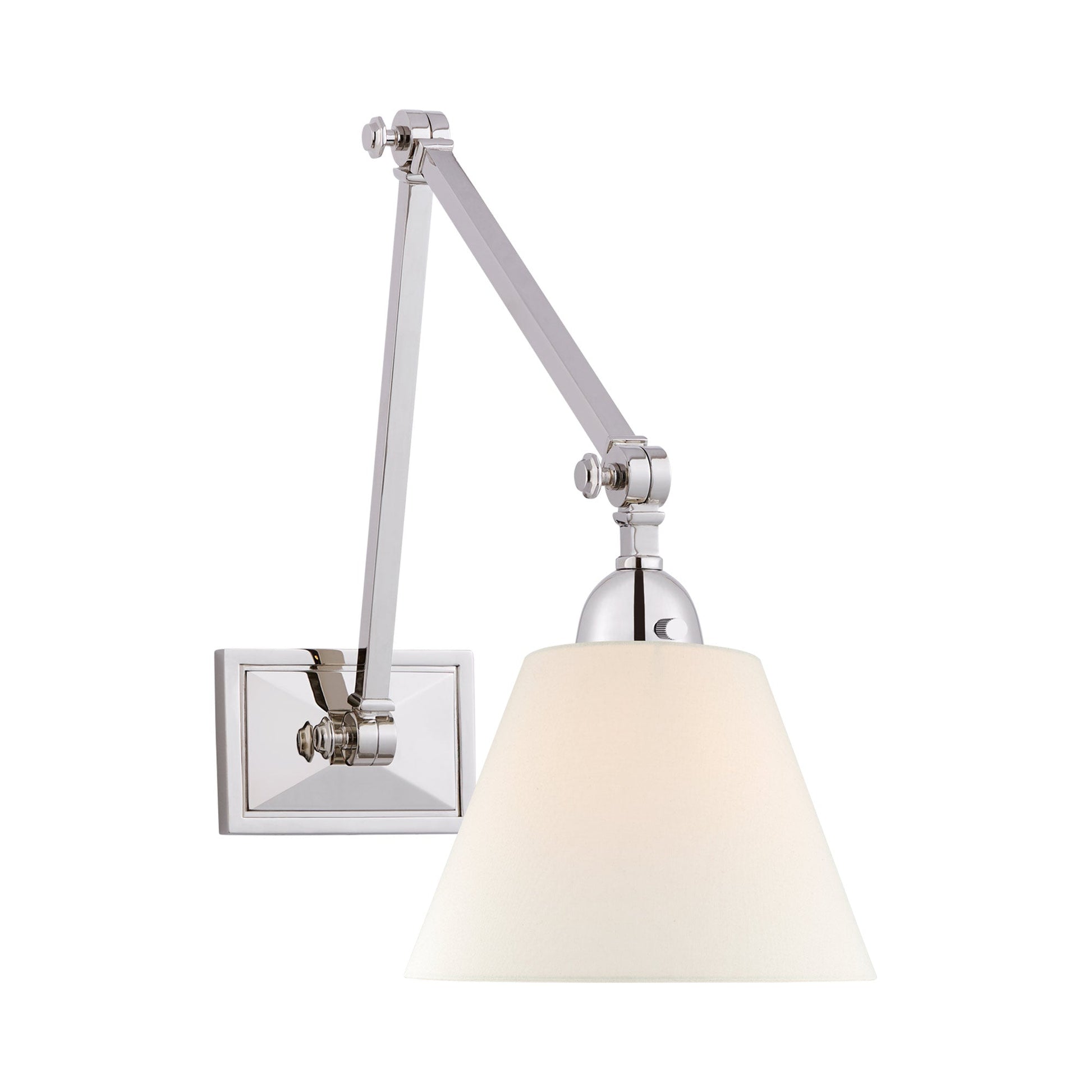 Jane Library Wall Light in Polished Nickel (Medium).