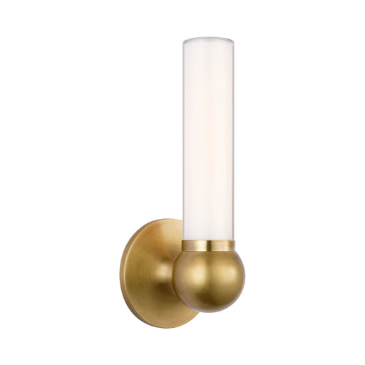 Jeffery LED Bath Wall Light in Hand-Rubbed Antique Brass (Small).