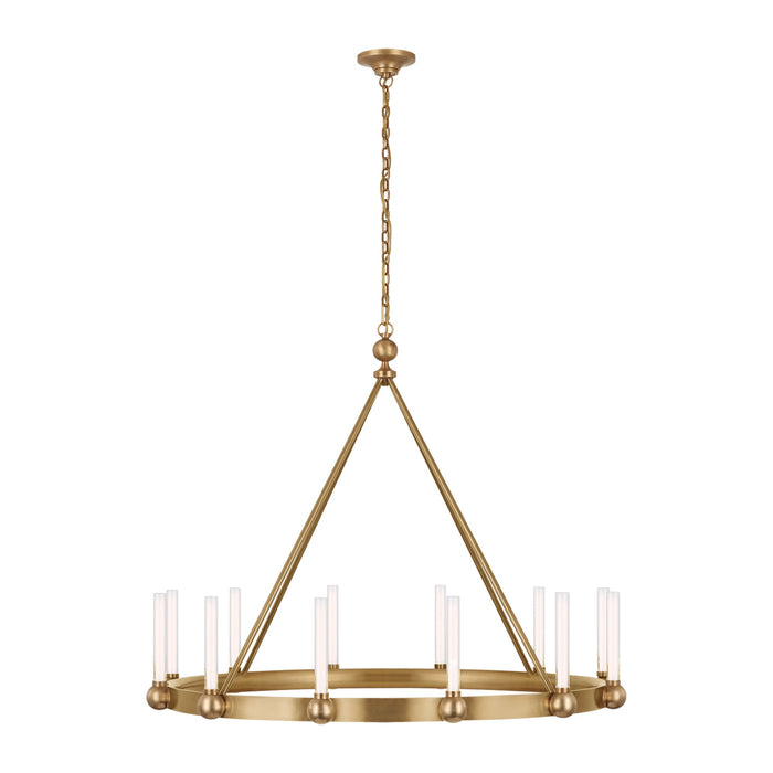 Jeffery LED Ring Chandelier in Hand-Rubbed Antique Brass (X-Large).