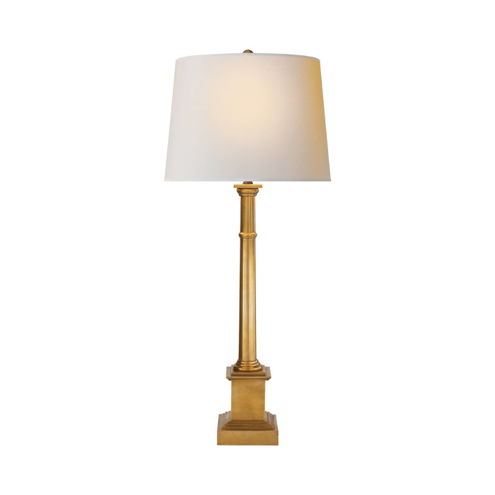 Josephine Table Lamp in Hand-Rubbed Antique Brass.