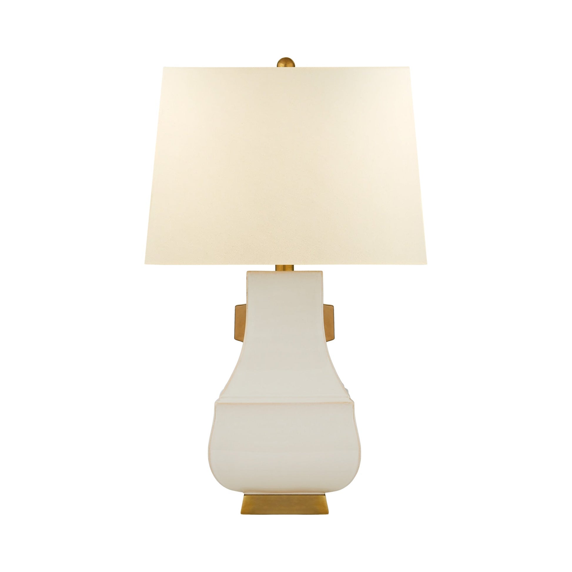 Kang Jug Table Lamp in Ivory with Burnt Gold.