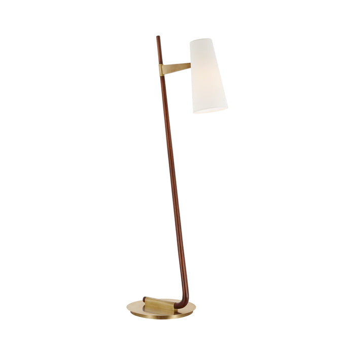 Katia LED Floor Lamp in Mahogany/Hand-Rubbed Antique Brass.