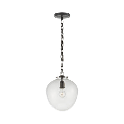 Katie Acorn Pendant Light in Bronze/Clear Glass.