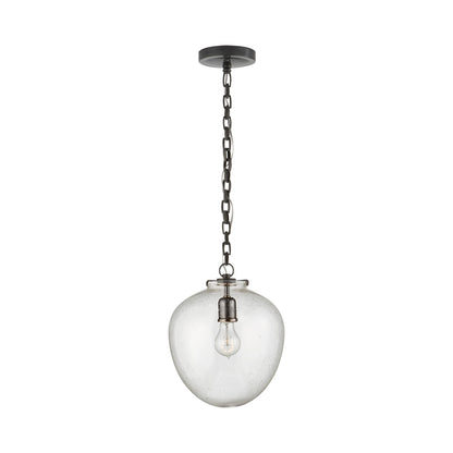 Katie Acorn Pendant Light in Bronze/Seeded Glass.