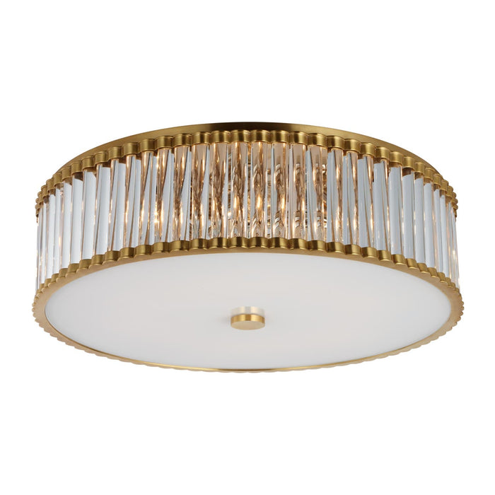 Kean LED Flush Mount Ceiling Light in Hand-Rubbed Antique Brass (24.25-Inch).
