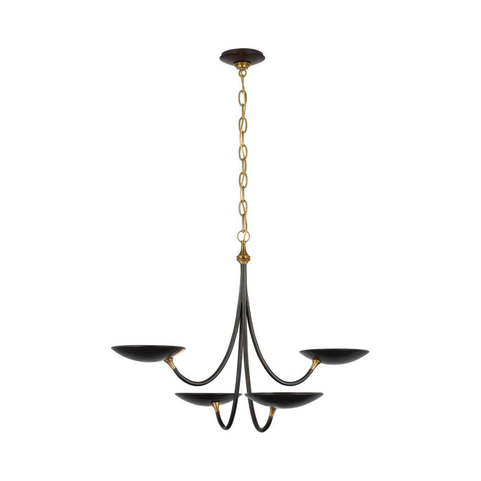 Keira LED Chandelier in Hand-Rubbed Antique Brass (Medium).