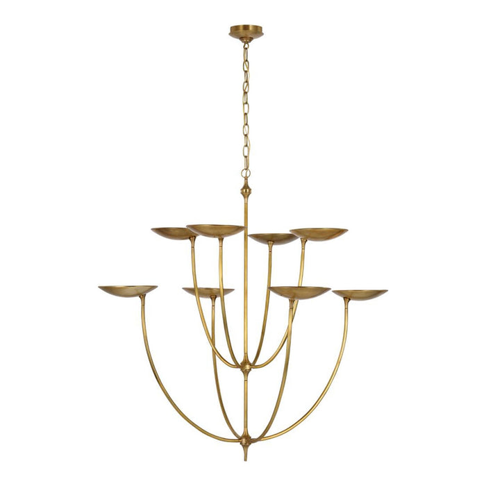 Keira LED Chandelier in Hand-Rubbed Antique Brass (X-Large).