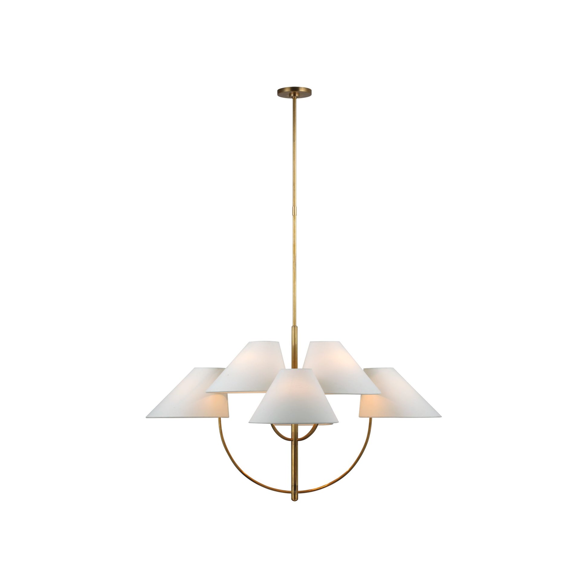Kinsley LED Chandelier in 2-Tier/Soft Brass.