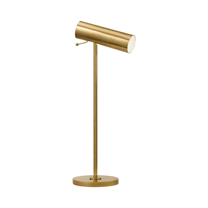 Lancelot LED Desk Lamp in Hand-Rubbed Antique Brass.
