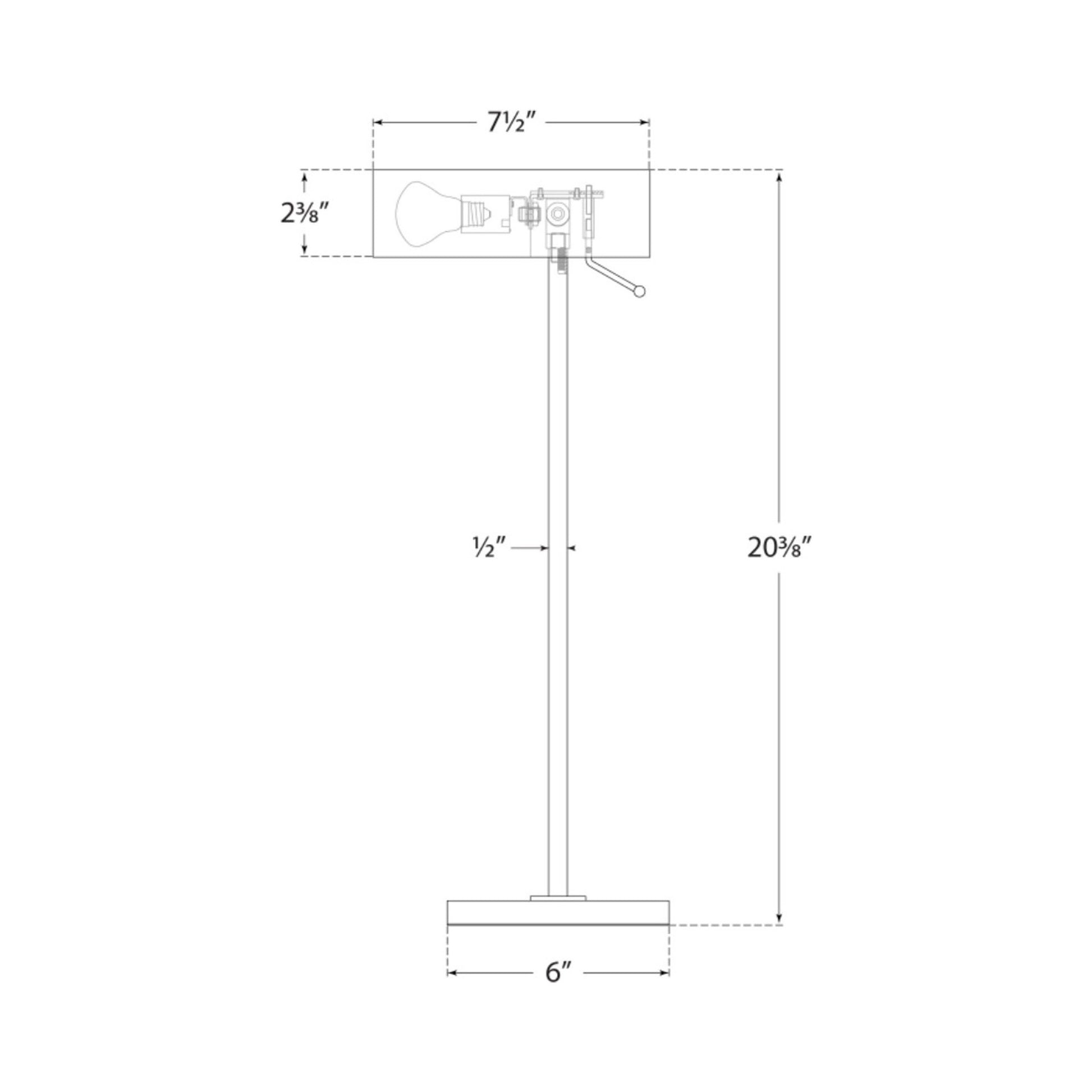 Lancelot LED Desk Lamp - line drawing.