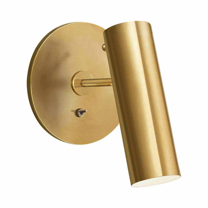 Lancelot LED Wall Light in Hand-Rubbed Antique Brass.