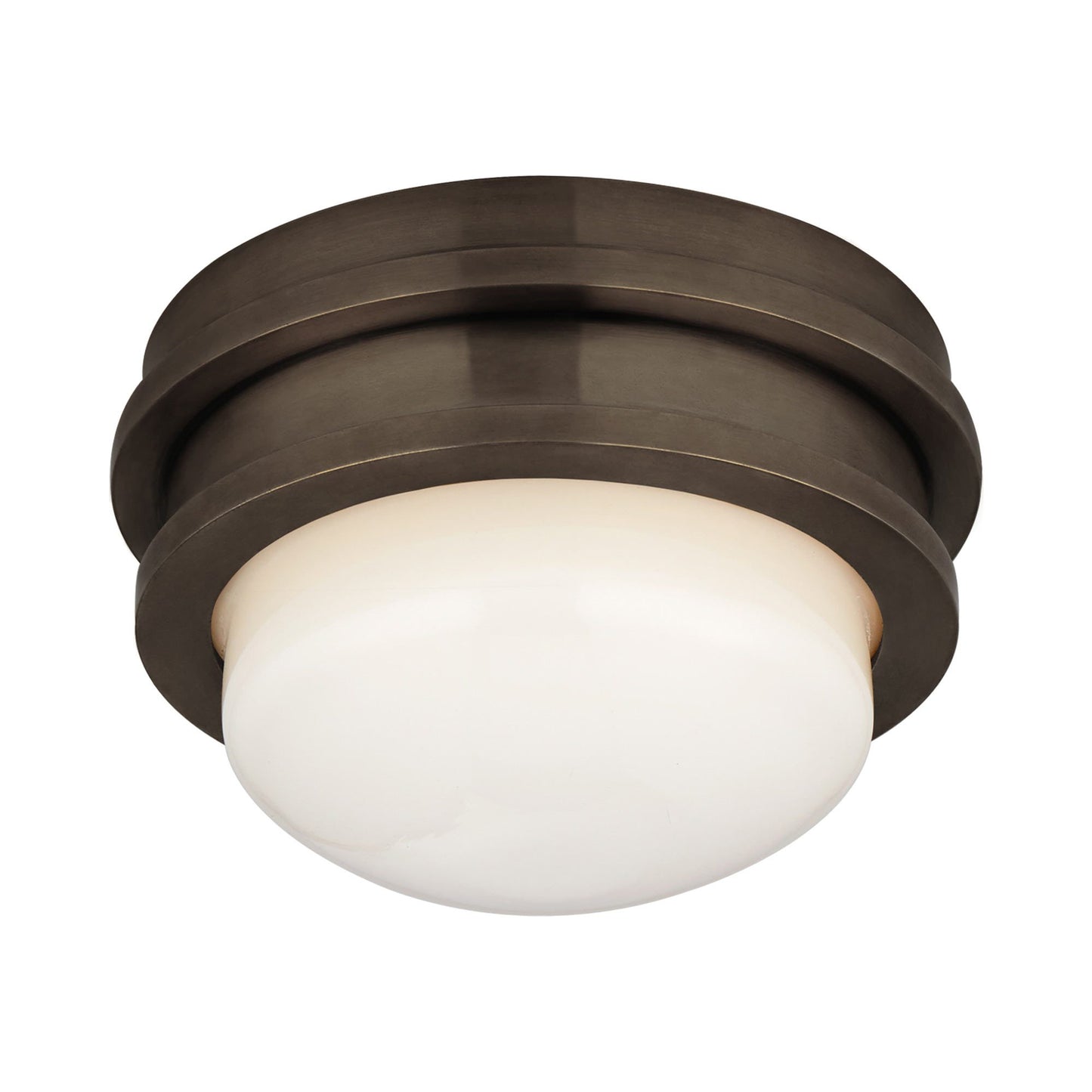 Launceton LED Flush Mount Ceiling Light in Bronze.