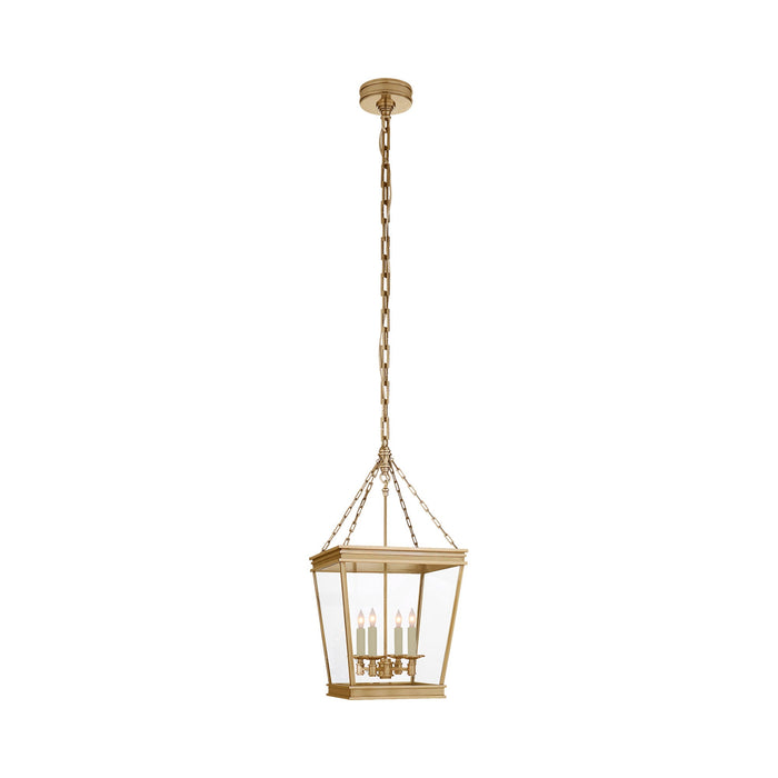 Launceton Pendant Light in Antique-Burnished Brass (Small).