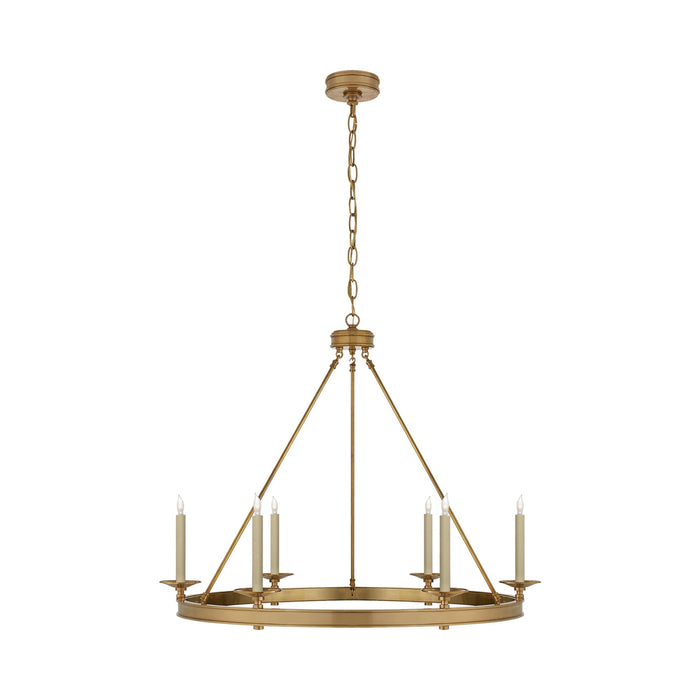 Launceton Ring Chandelier in Antique-Burnished Brass (Large).