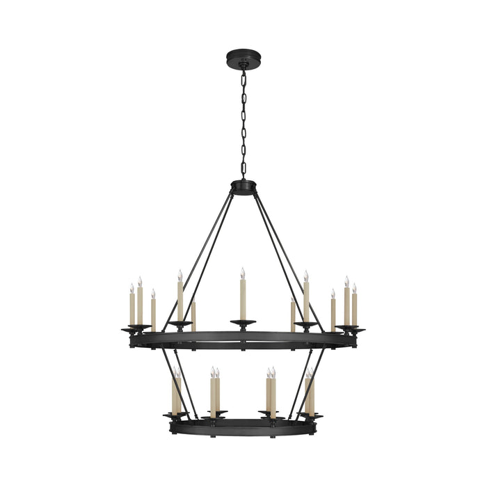 Launceton Two Tiered Chandelier in Bronze (Large).