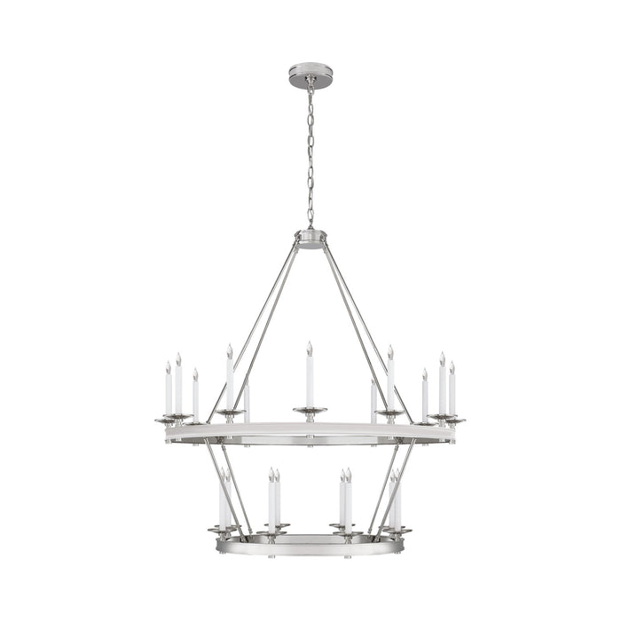 Launceton Two Tiered Chandelier in Polished Nickel (Large).