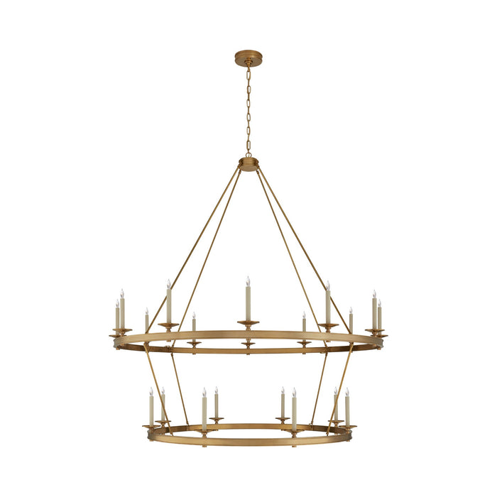 Launceton Two Tiered Chandelier in Antique-Burnished Brass (X-Large).