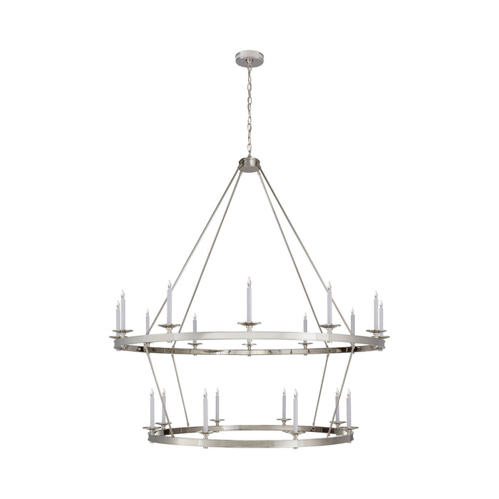Launceton Two Tiered Chandelier in Polished Nickel (X-Large).