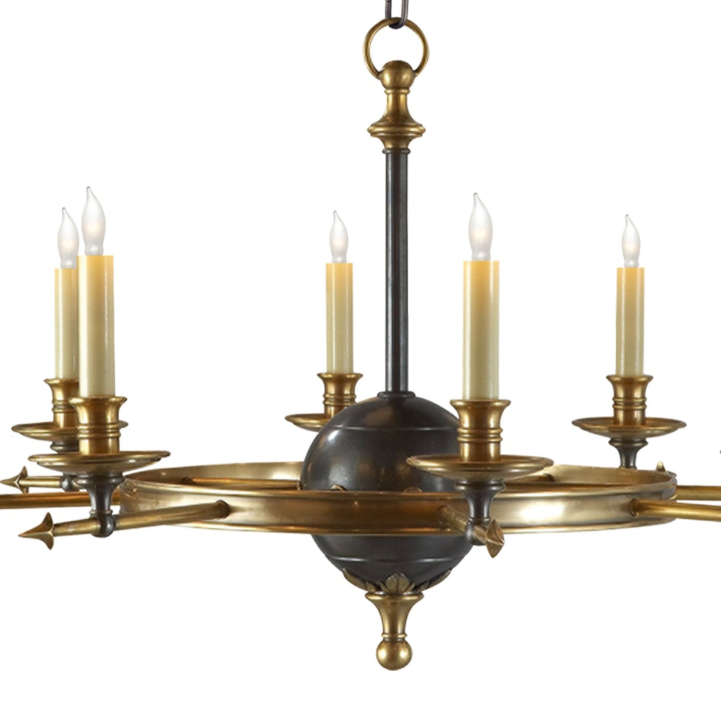 Leaf and Arrow Chandelier in Detail.