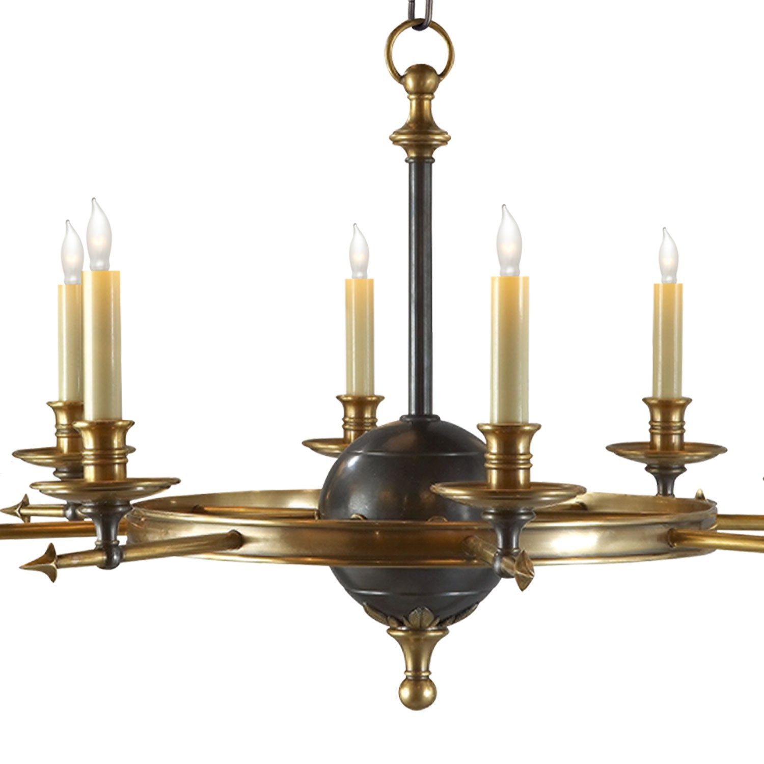 Leaf and Arrow Chandelier in Detail.